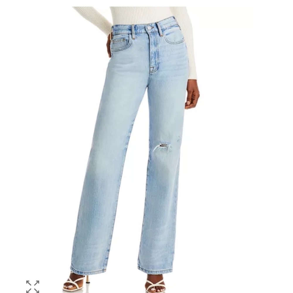 FRAME Le‎ Jane Distressed High Rise Straight Leg Jeans Size 30
